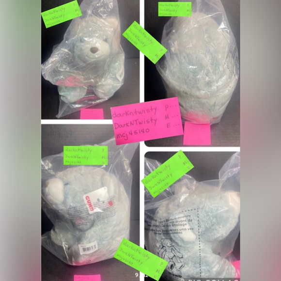 BNWT GUND SNUFFLES TWO TONE BLUE/WHITE APPROX 13” 2 OF 3 STILL SEALED IN PLASTIC - Picture 9 of 13